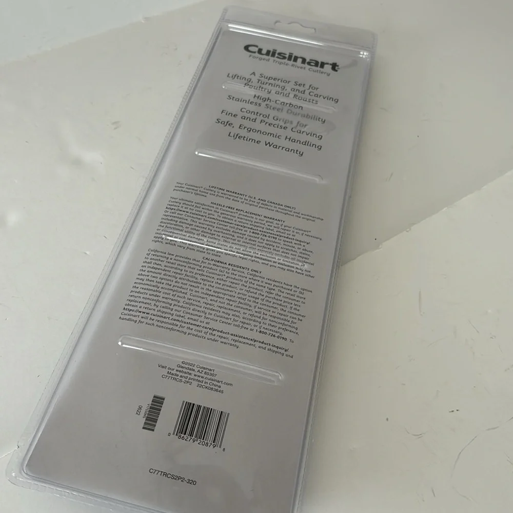 Cuisinart Forged Triple Rivet Carving Knife & Fork Set